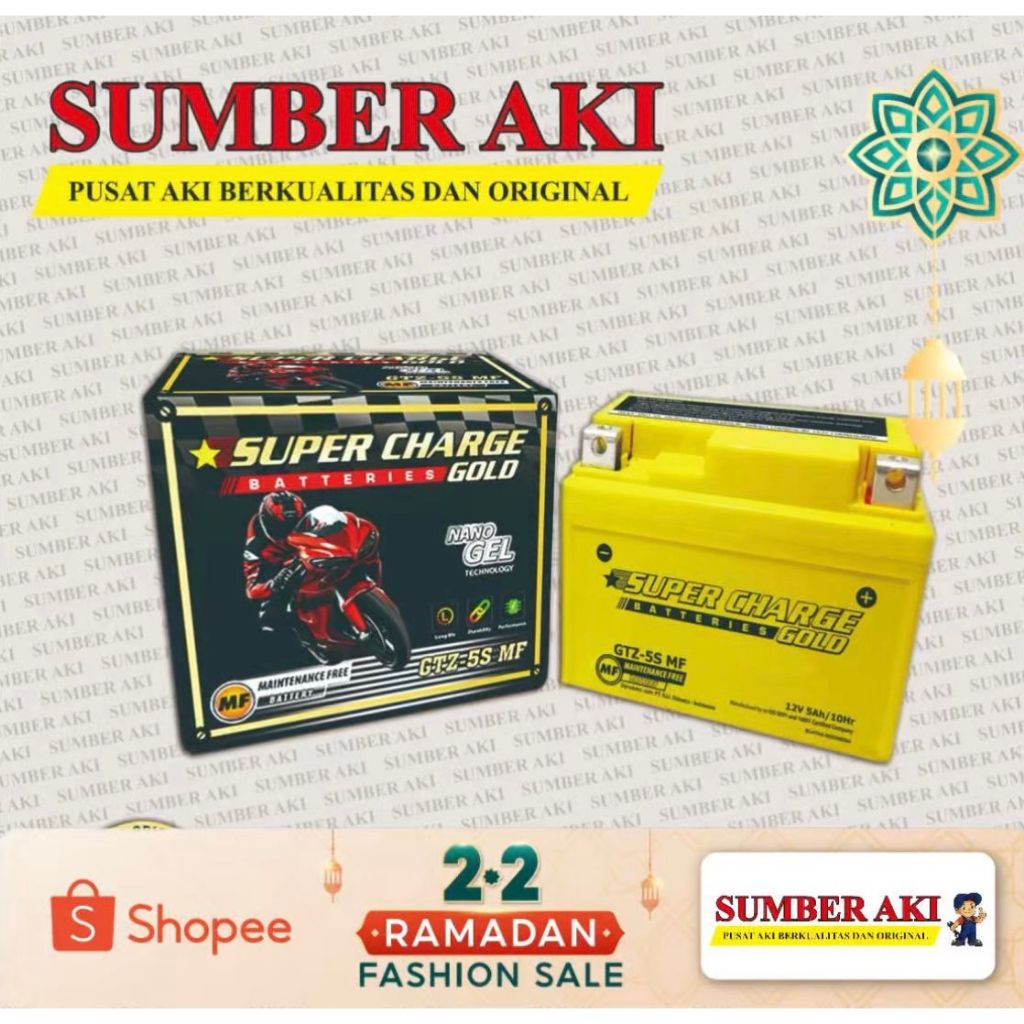 SUPER CHARGE GOLD GTZ5S Aki Motor VIXION OLD Aki Kering