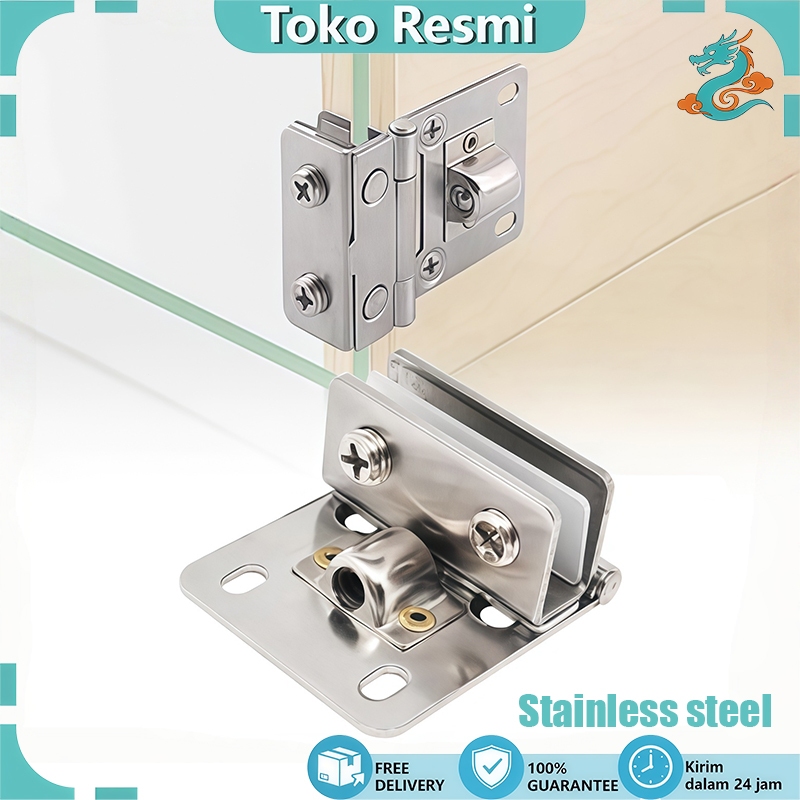 Engsel Pintu Lemari Kaca Engsel Paduan Seng Engsel Pintu Kaca Tempered Engsel Jepit Kaca Oval Lemari