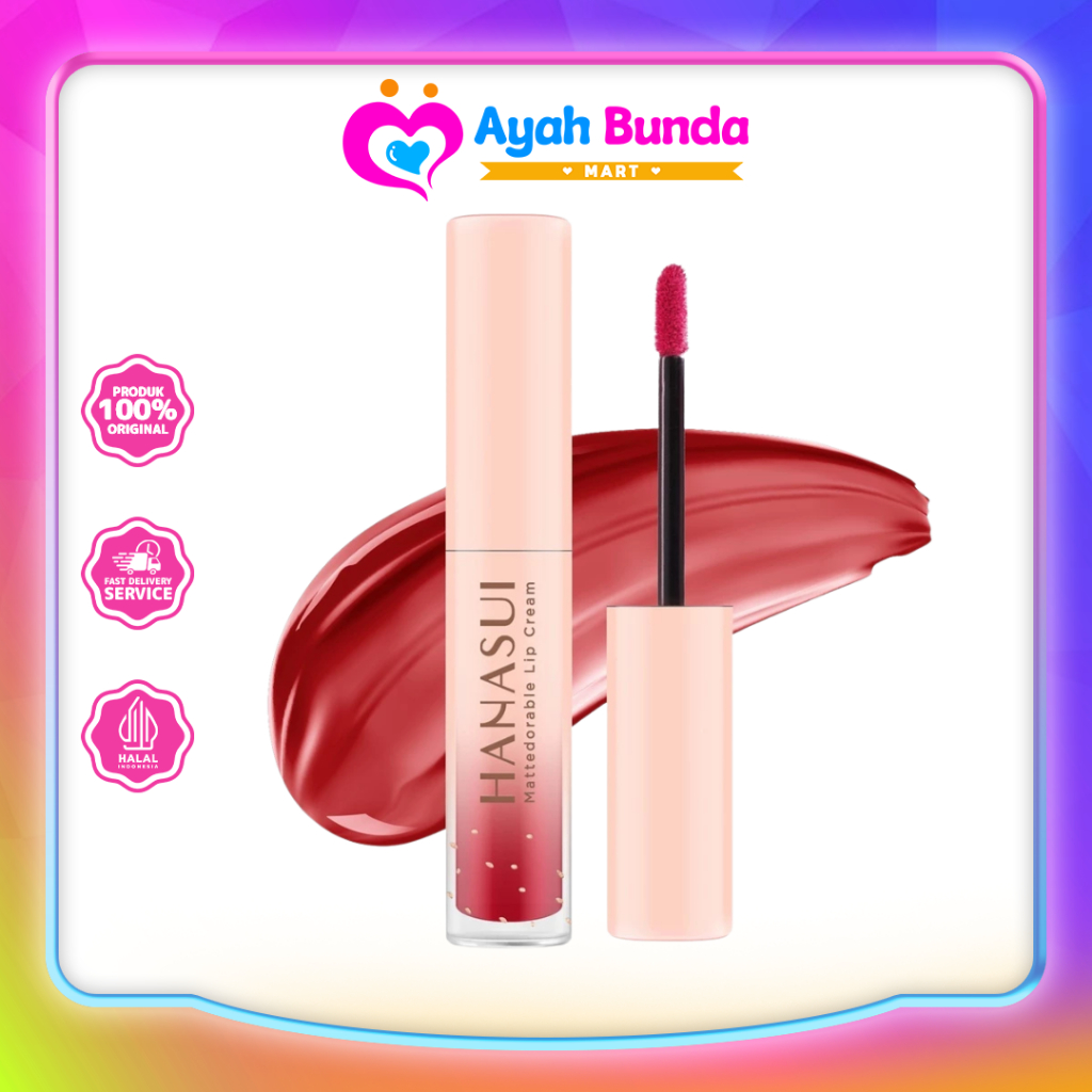 Hanasui Mattedorable Lip Cream - Velvet Matte Finish Melembabkan Ringan Tahan Lama l Ayah Bunda Mart