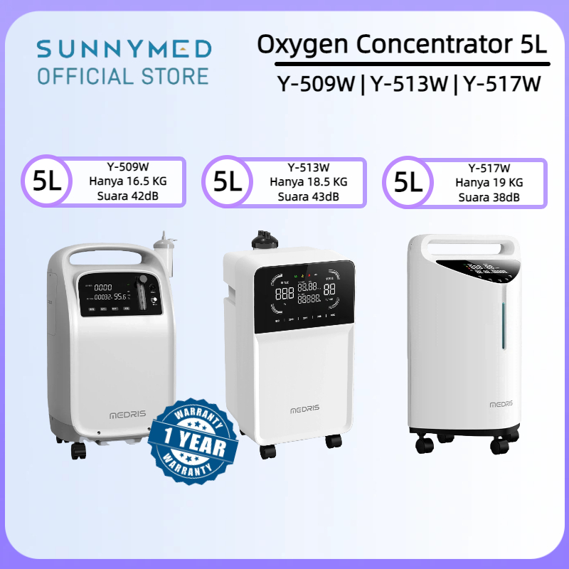 MEDRIS Oxygen Concentrator 5L - 7L Oksigen Konsentrator Oksigen Elektrik Pengganti Tabung Oxygen