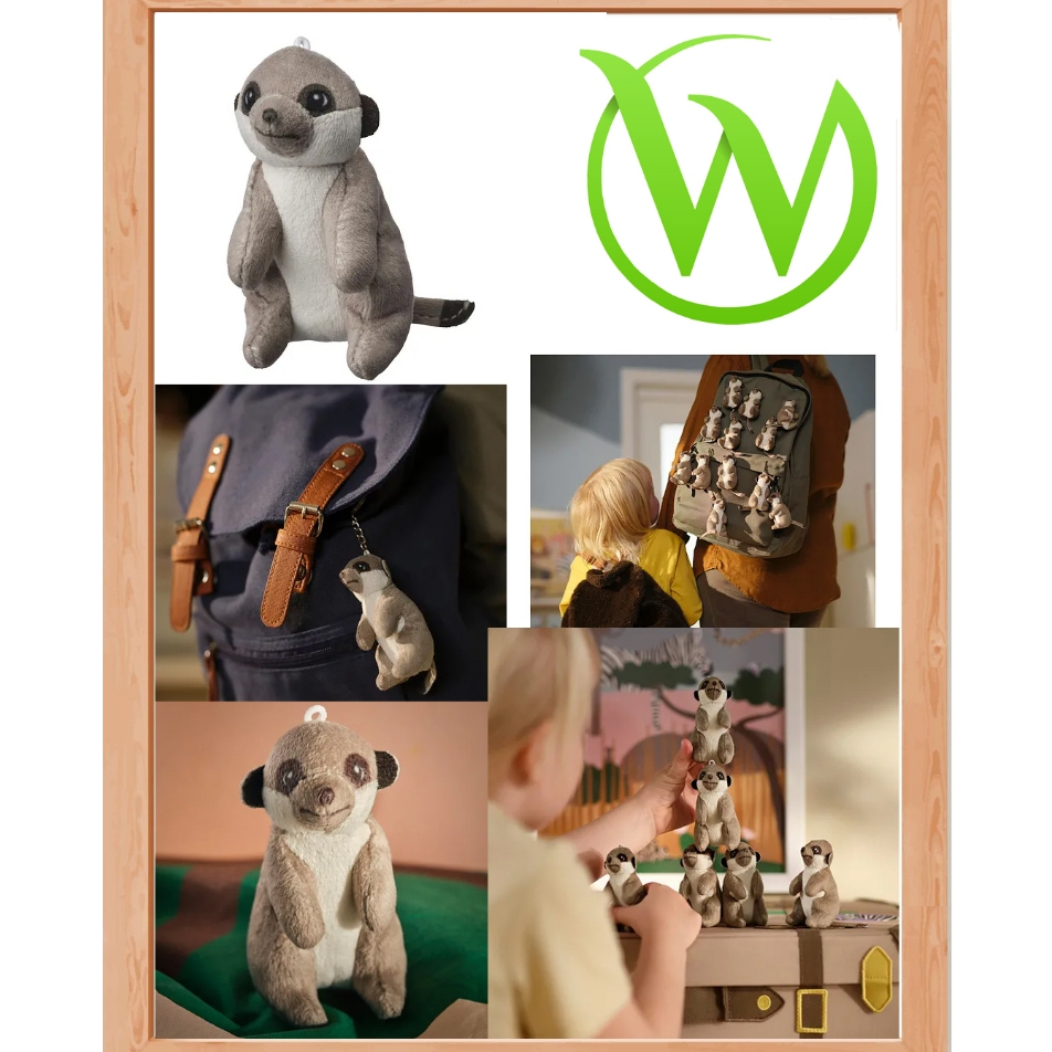 Boneka, meerkat/mini krem, 8 cm SANDLOPARE Soft toy, meerkat