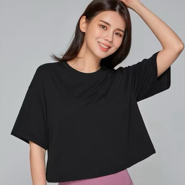 STL Metro Overfit Crop Short Sleeve / Atasan Olahraga Crop Wanita STL Metro