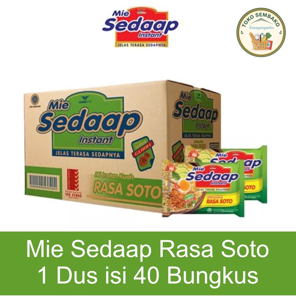 Mie Sedaap Mie Instan 1 Dus Rasa Soto