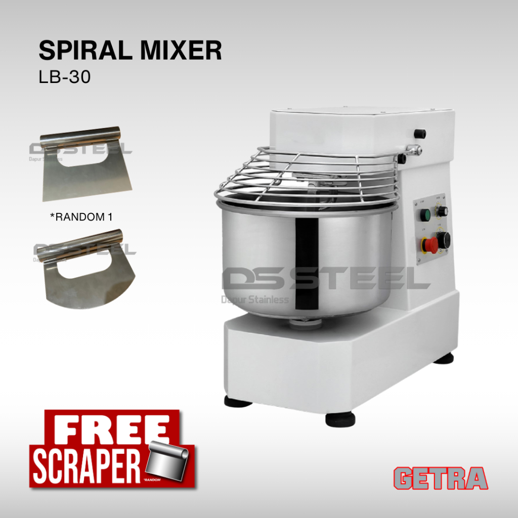 GETRA Spiral Mixer Heavy Duty Getra LB30 /Getra LB 30/ Mixer Spiral 30 Liter