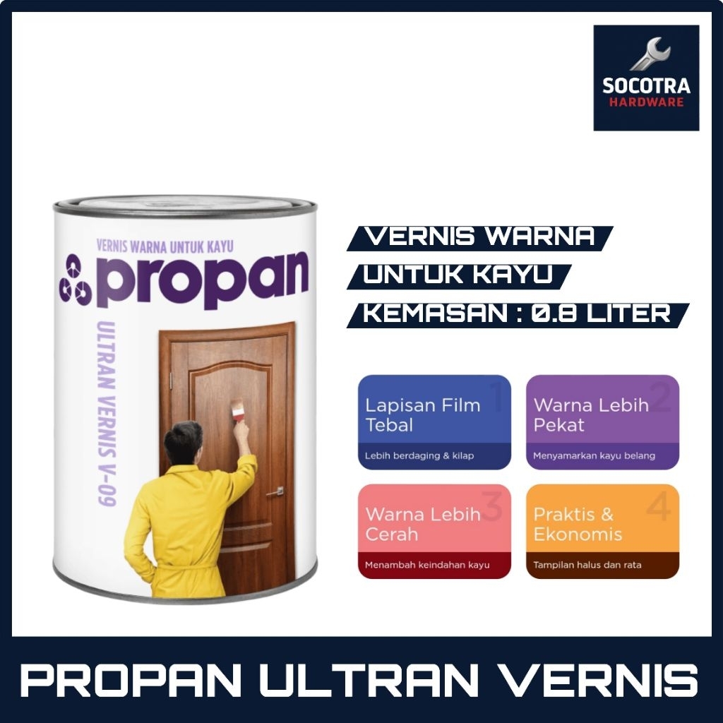 Politur kayu Propan Ultran Vernis V - 09 | Cat Kayu Interior Propan
