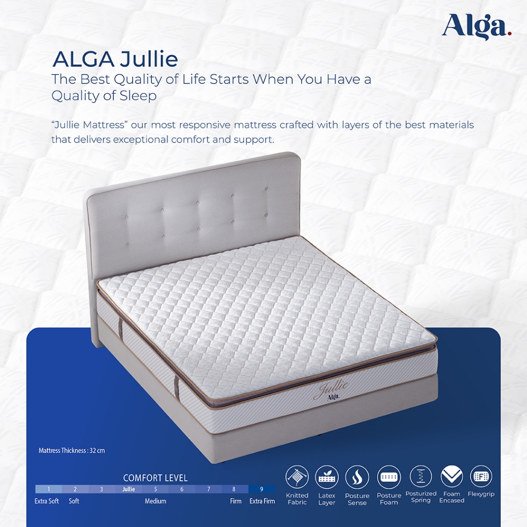 Kasur Springbed ALGA Jullie Spring bed Full Set