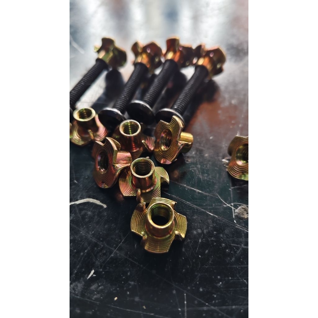 BAUT SPEAKER DAN MUR CAKAR M6 UKURAN 4 CM MODEL KUNCI L BAUT JCBC + MUR CAKAR M6 UKURAN 4 CM BAUT SP