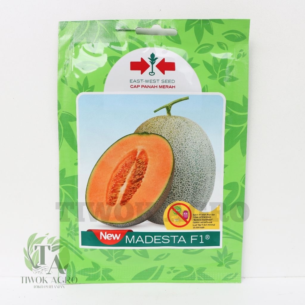 Benih Melon Madesta F1 40 Biji Bibit Melon Madu Daging Oranye Tahan Virus Cap Panah Merah
