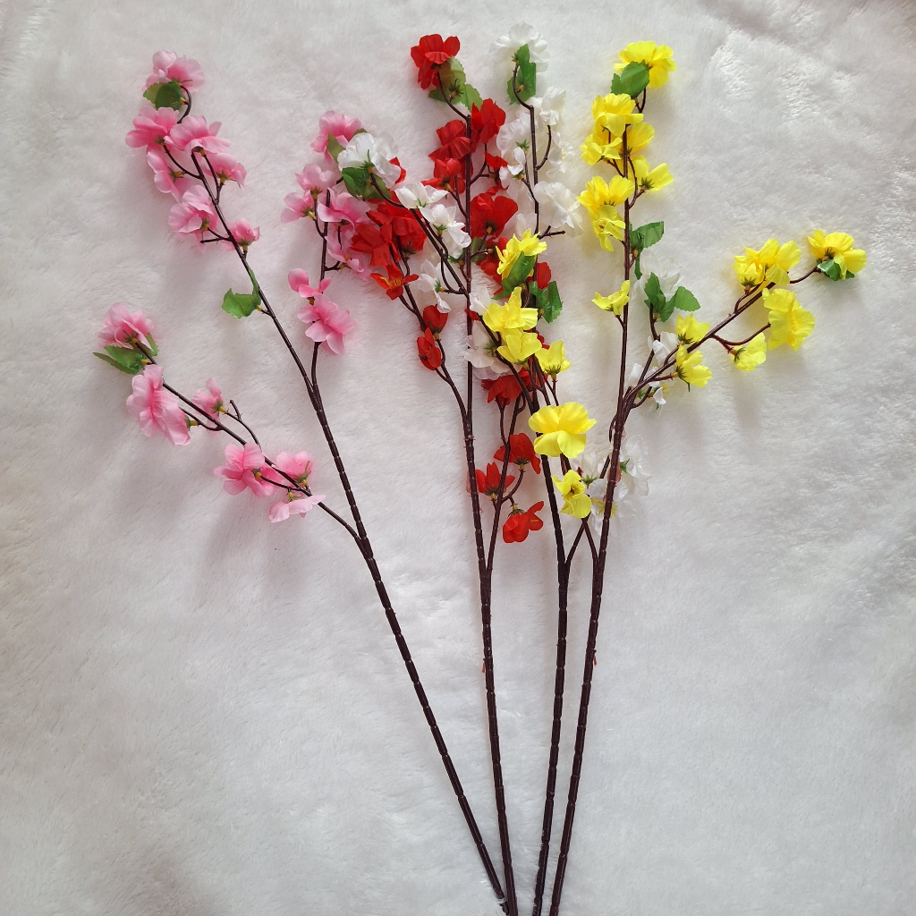 sakura hias bunga sakura/hiasan bunga sakura/bunga sakura hias/bunga merah/imlek