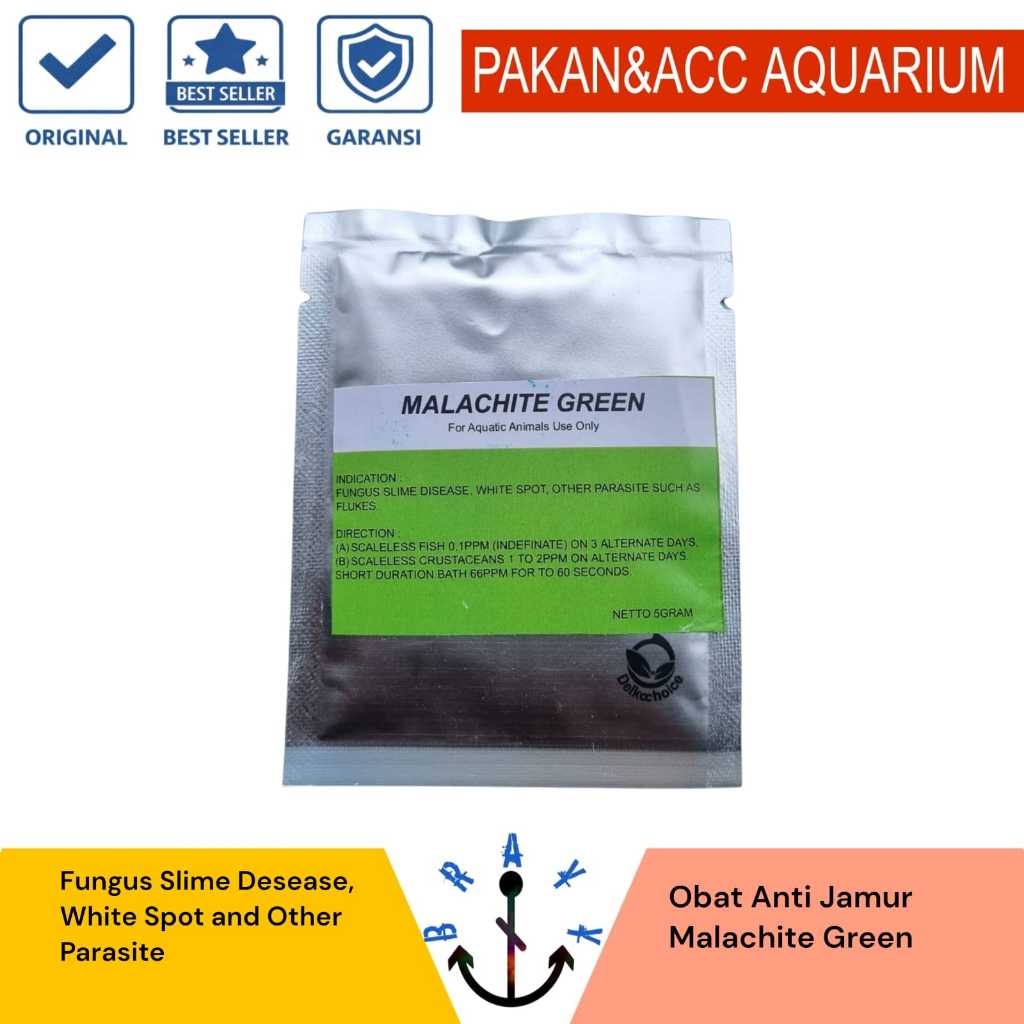 Malachite Green Obat jamur ikan Original 5gram