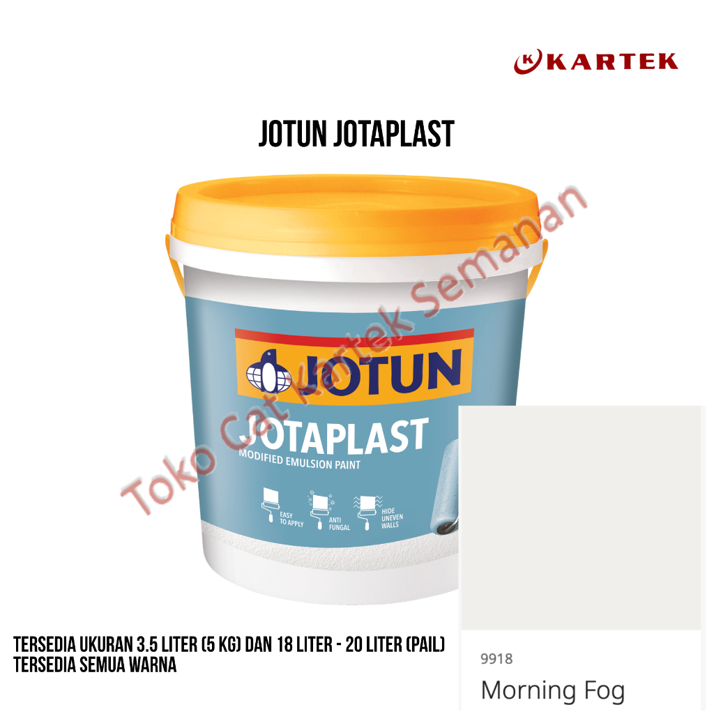 Jotun Jotaplast Interior Morning Fog 9918 Cat Tembok 25kg 26kg 18liter 18ltr 18 liter 25 kg 1 pail
