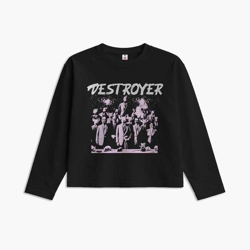 Max Company - Destroyer Boxy Longsleeve Tee | Kaos Boxy | Lengan Panjang Cotton 24s