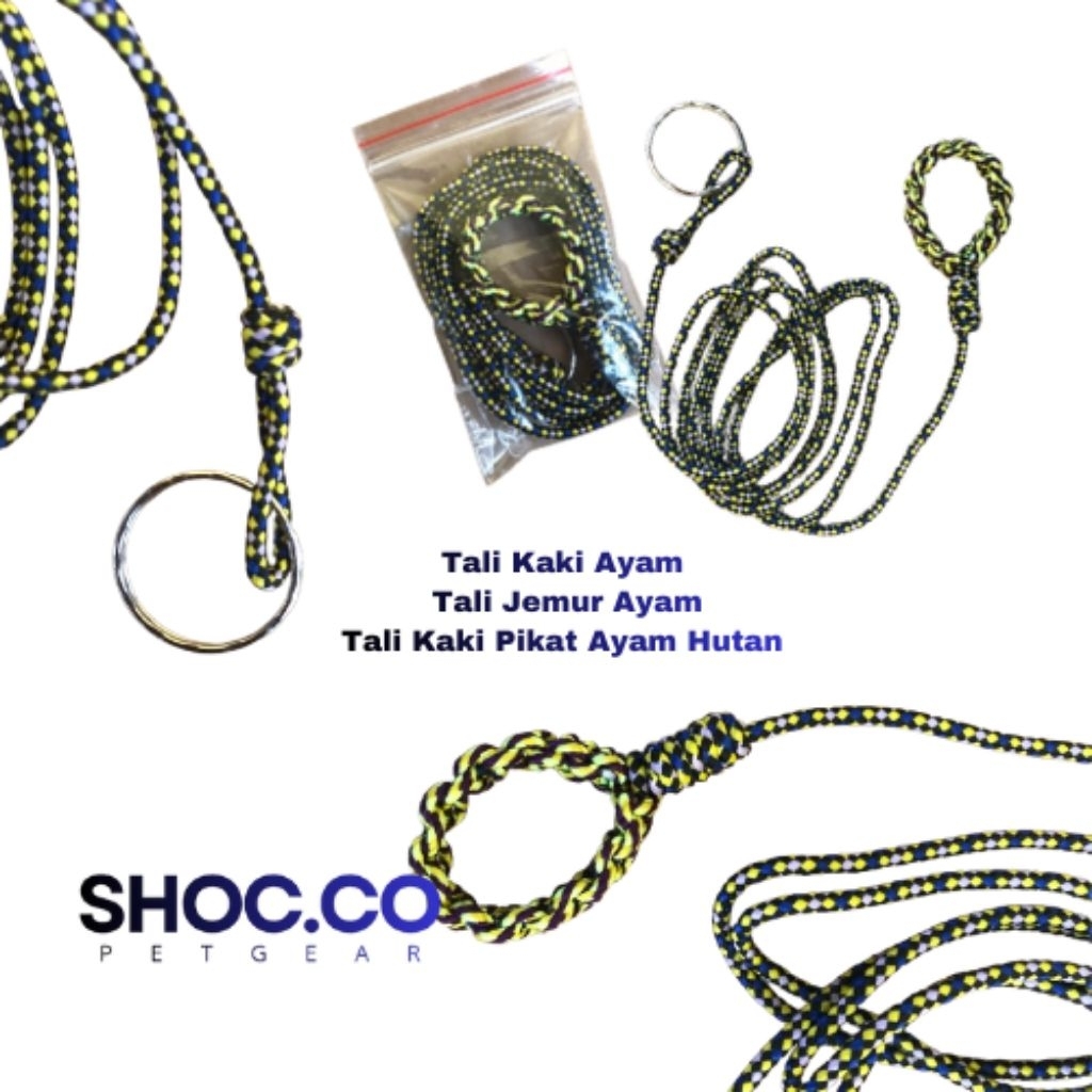 Tali Kaki Ayam Tali Jemur Tali Kaki Pikat Ayam Hutan 1 Meter (Warna Rendom)