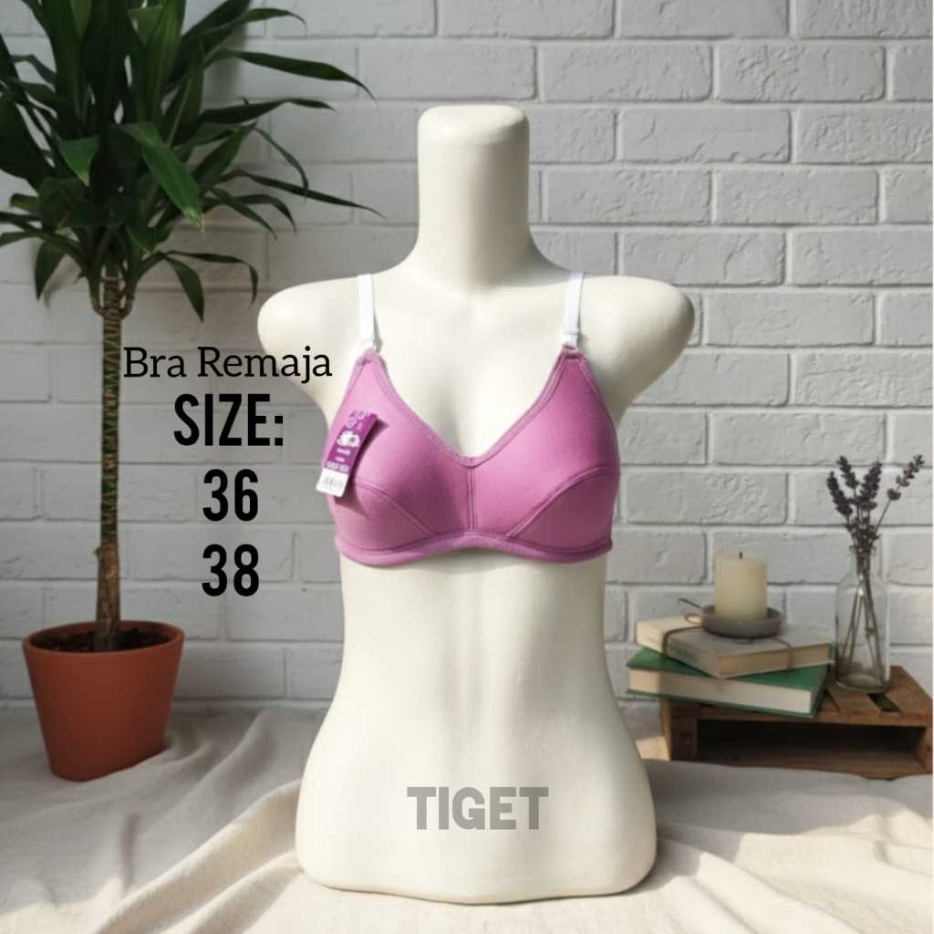 4 / 6 PCS Bra Sport Wanita Perempuan Dewasa Remaja Tanpa Kawat dan Busa Tipis Ukuran 36 38 Lovely