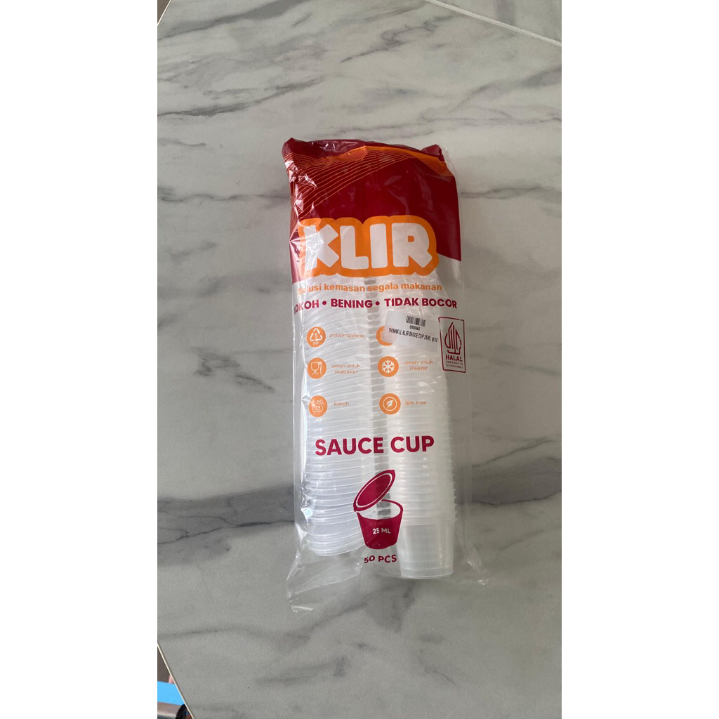 sauce cup Klir 25ml isi 50pcs