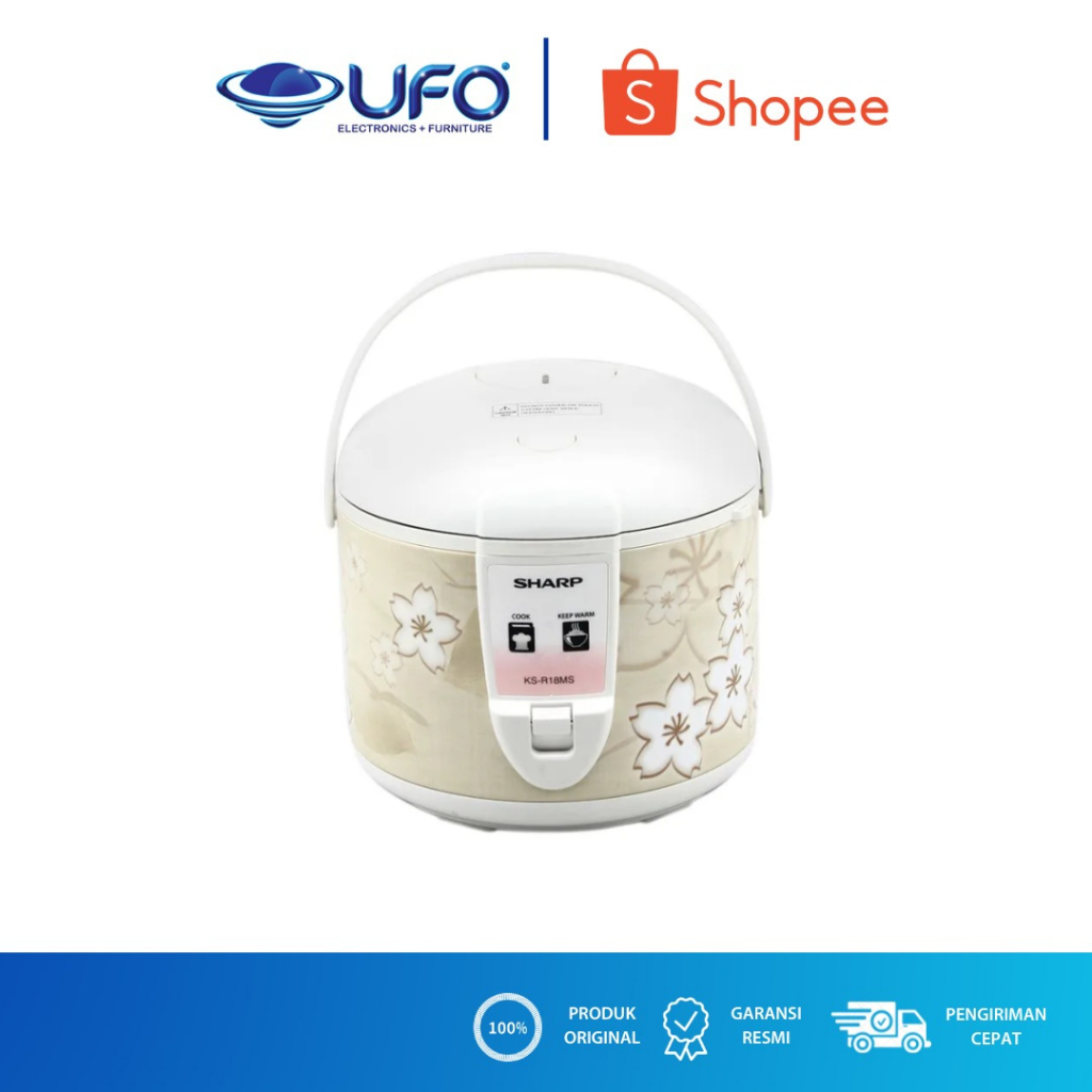 SHARP RICE COOKER 3 IN 1 KAPASITAS 1.8 LITER KSR18MS-BR  BROWN