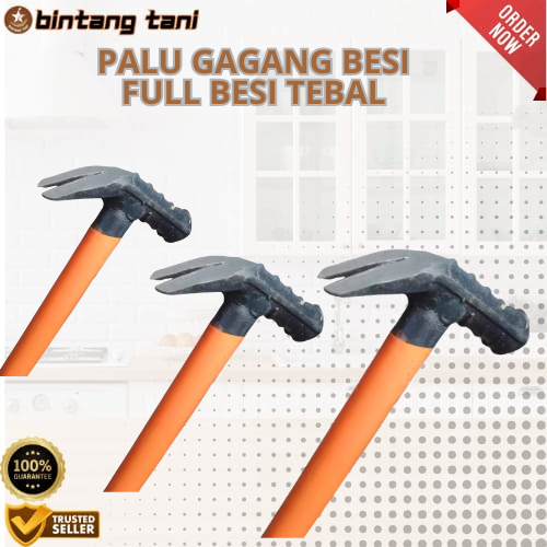 [Bintang Tani] - Palu Kambing Gagang Besi / Palu Gagang Besi Full / Palu Besi Kecil / Martil Gagang 