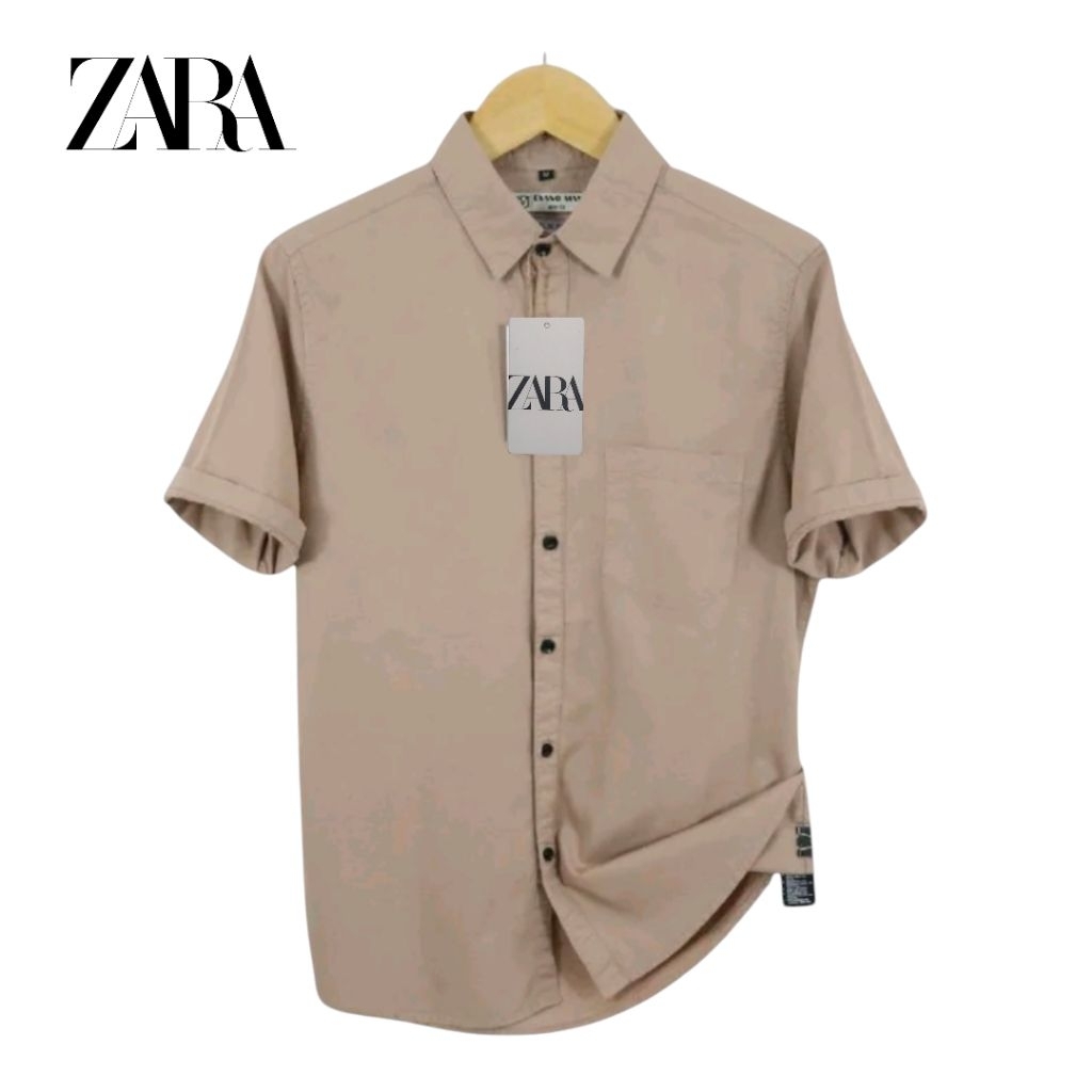 Kemeja Zara Man Lengan Pendek Slim Fit