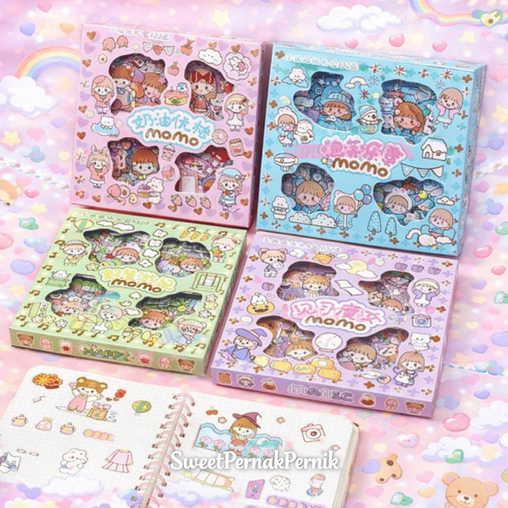 Stiker besar stiker momo viral isi 100pc,stiker Momo mix isi 100pcs VIRAL️