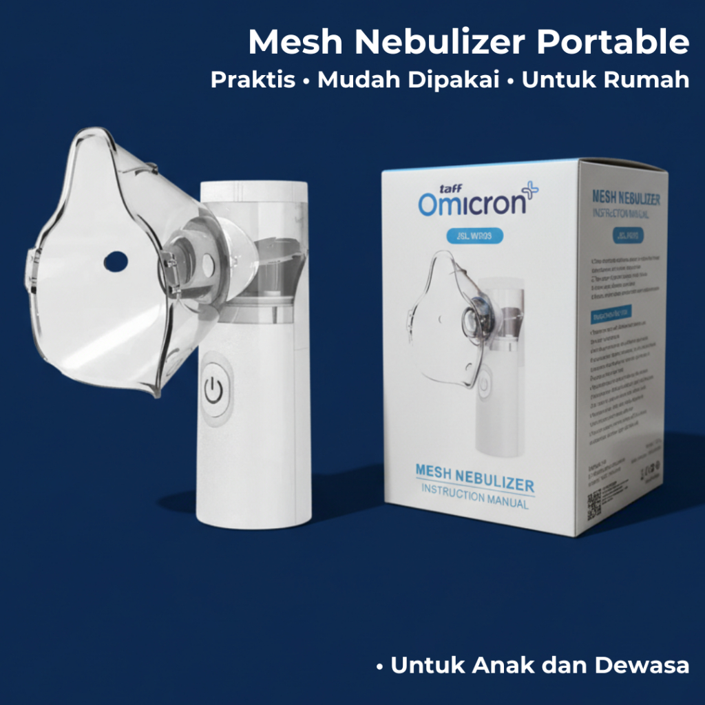 Alat Nebulizer Uap Pernafasan - Taff Omicron Nebulizer Alat Nebu Batuk Pilek Anak dan Dewasa