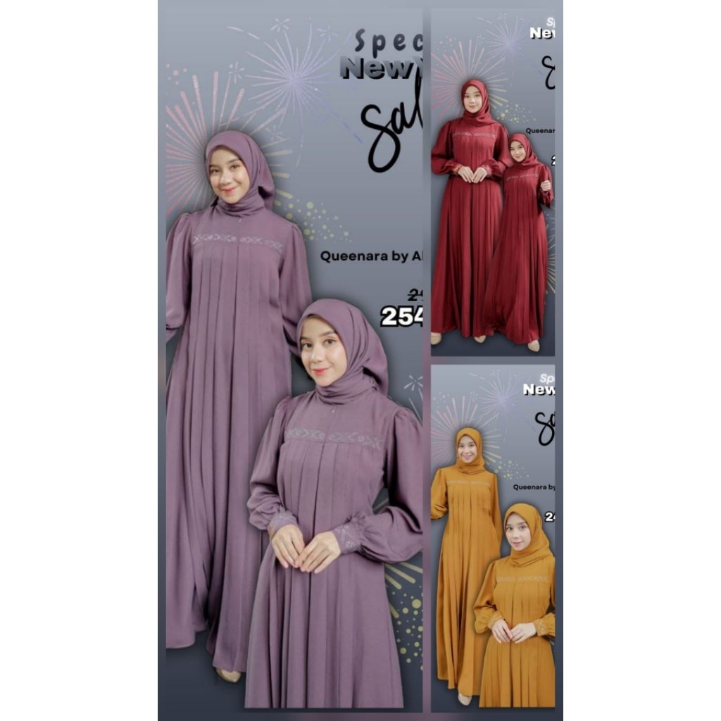 [READY] Queenara Dress by Alfaza Hijab