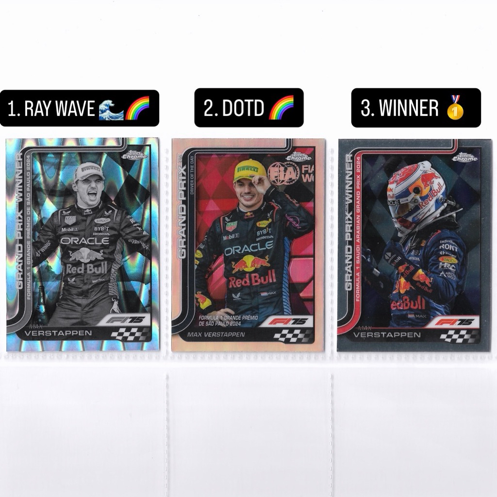 Kartu Topps f1 Chrome (F1-75) - Max Verstappen (Red Bull Racing)