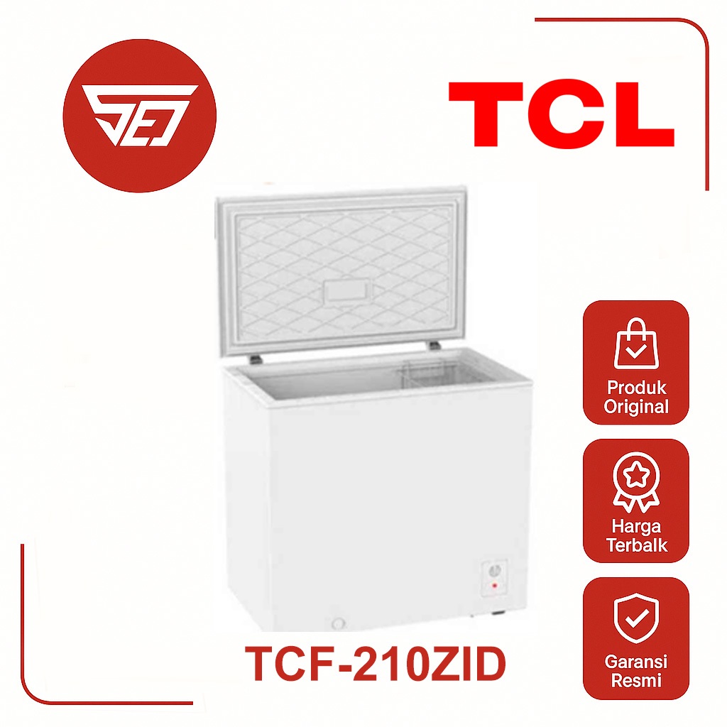 TCL TCF-210ZID Chest Freezer 200 Liter Super Freezing Dengan Lampu LED . Baru & Bergaransi