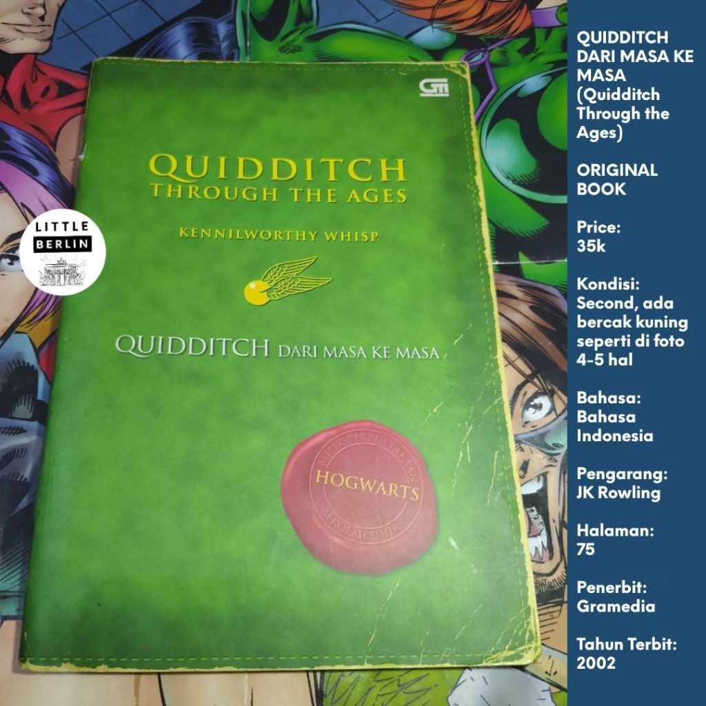 Buku HARRY POTTER Quidditch Through The Ages Quidditch Dari Masa Ke Masa Preloved Bahasa Indonesia J