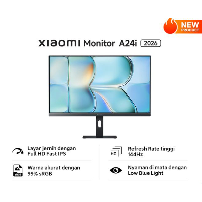 Xiaomi Mi Monitor 24" A24i FHD IPS 100Hz | A24i 2026 144Hz  HDMI Ultra Slim Garansi Resmi