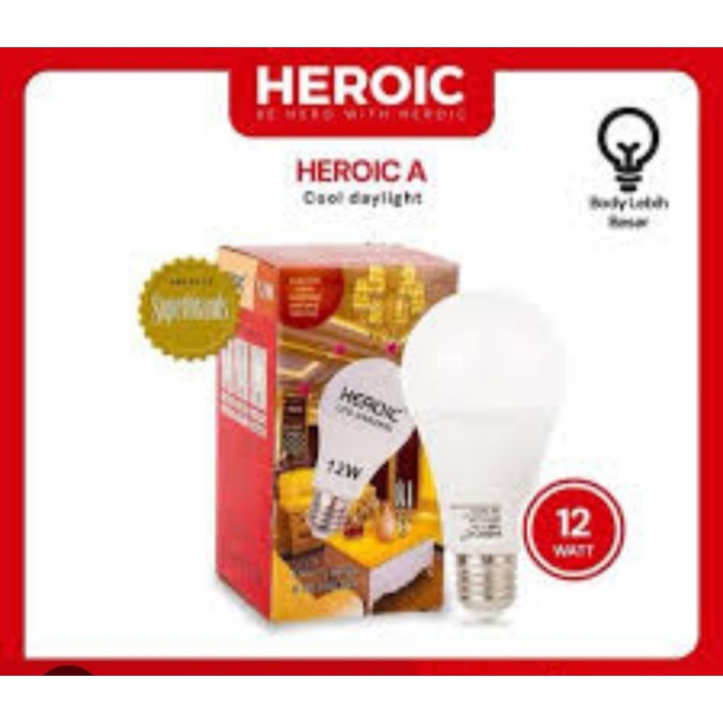 Lampu LED Heroic 12 watt Bohlam LED Heroic