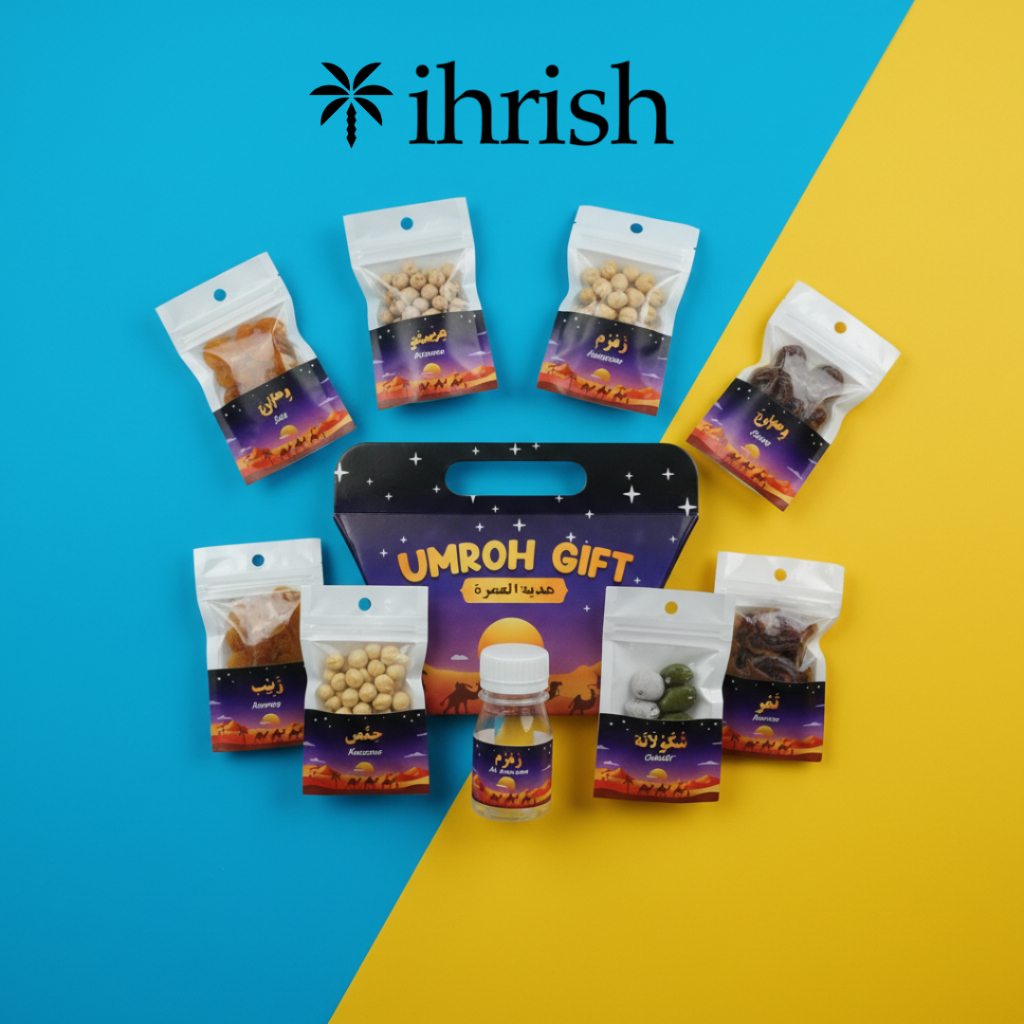 IHRISH - Paket Umroh Gift Full Color Premium | Souvenir Umroh | Hampers Umroh Unik | Oleh Oleh Umroh