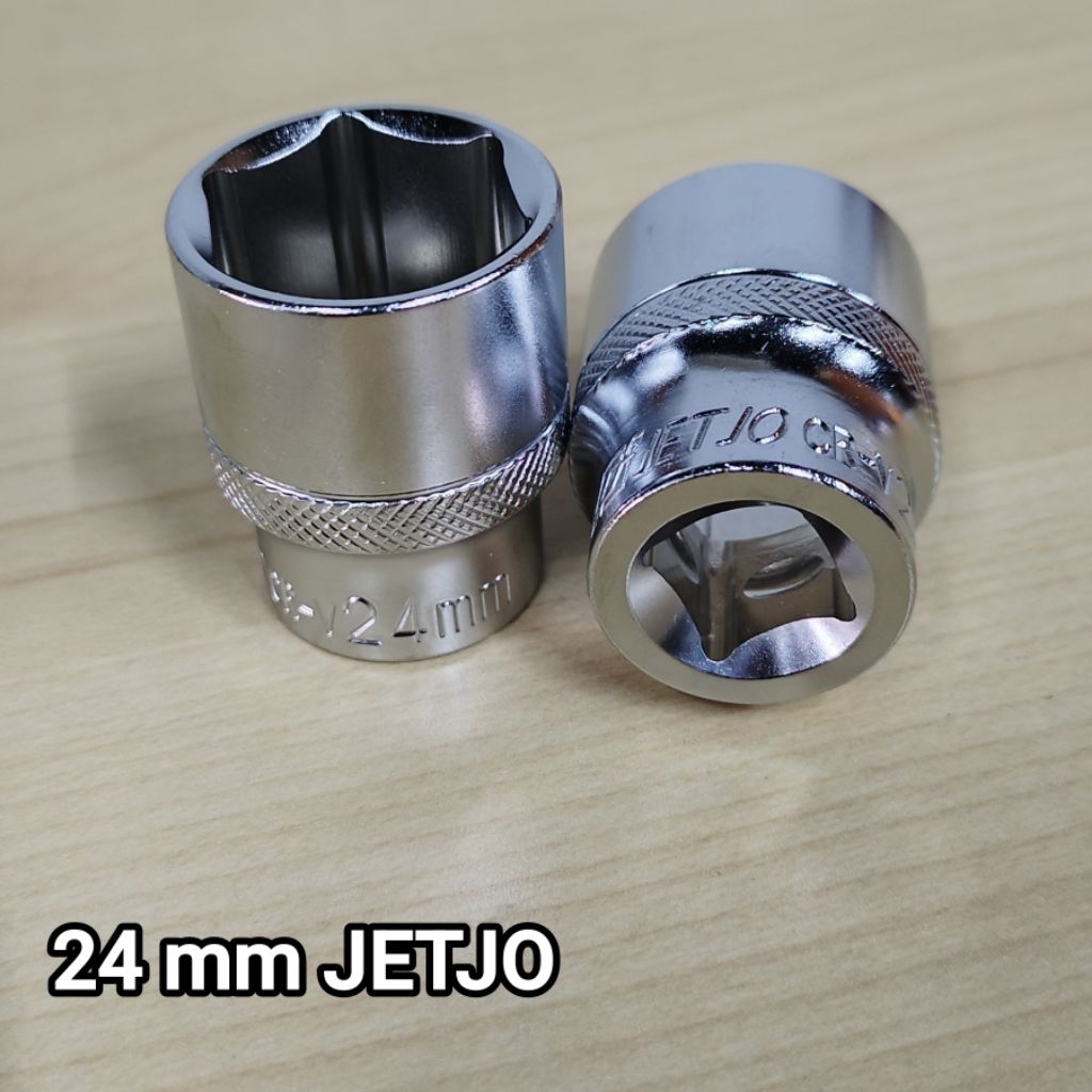 JETJO Mata shock 24 mm 1/2" x 6 PT kunci sok shock 24mm