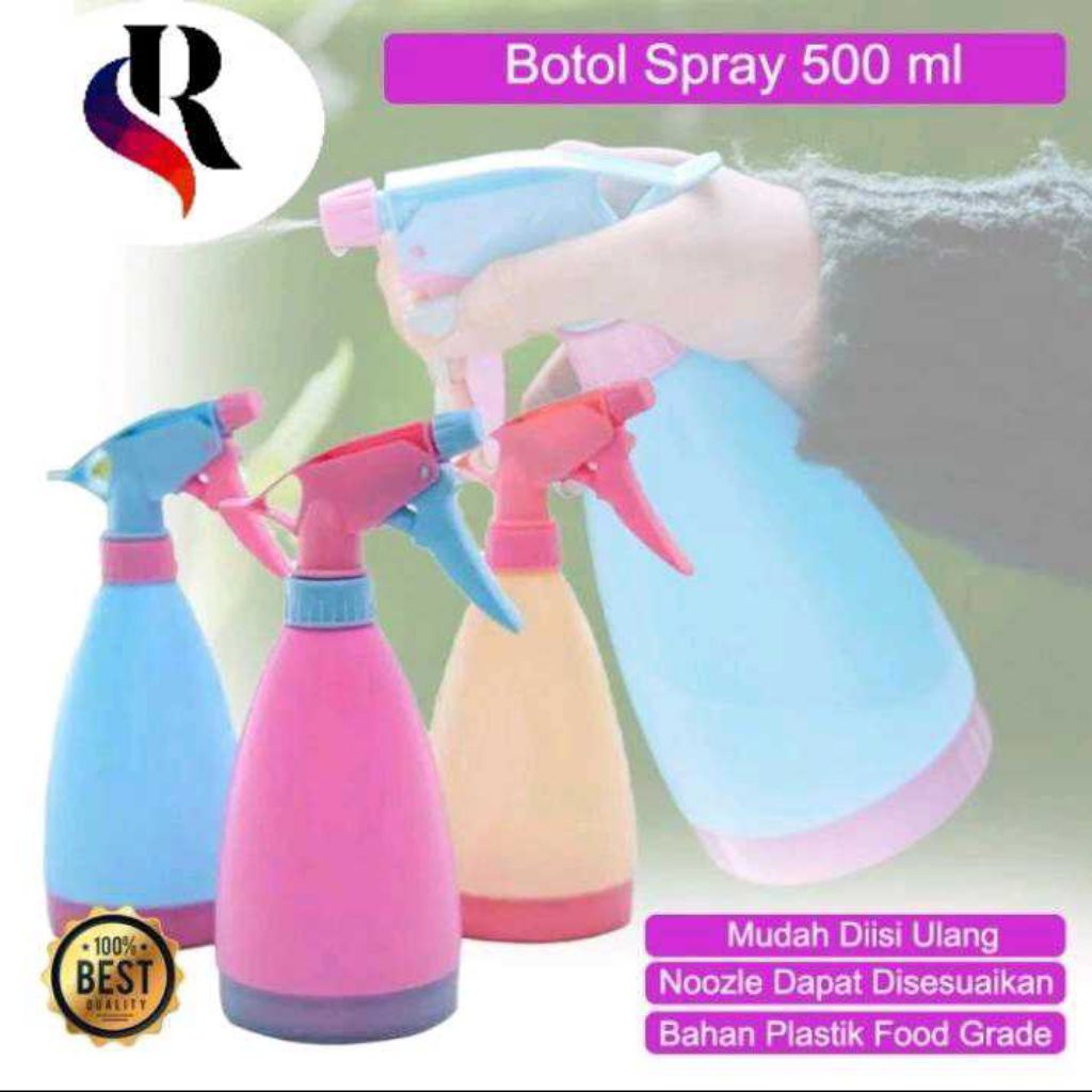 Botol Spray 500ml Plastik Tebal Sprayer kaca Jendela Burung Tanaman