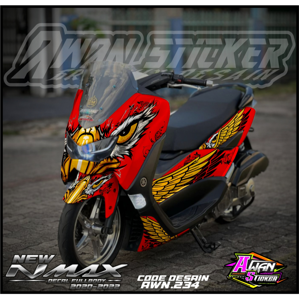 Decal Nmax New Fullbody - Stiker Nmax new motif elang AWN.234