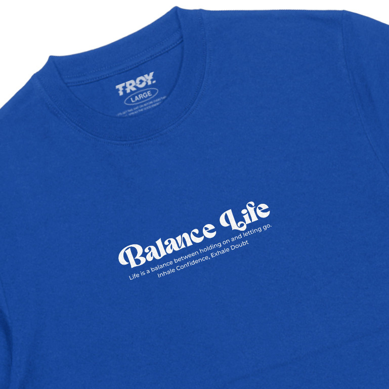 Troy Company Tshirt Royal Blue Life Balance - Kaos Lengan Pendek Kaos Biru Benhur MTD 2801