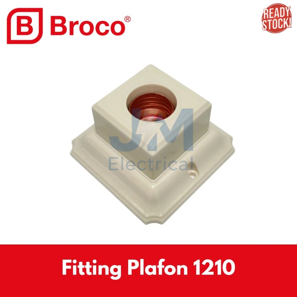 Broco Fitting Lampu Plafon 1210 Fitting Lampu Segi Untuk Plafon Original Broco