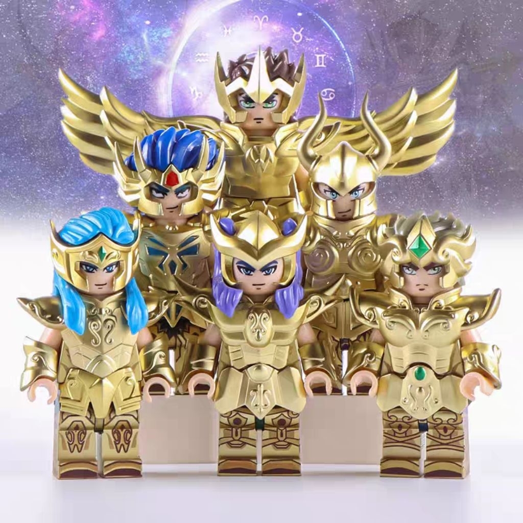 Set Mini Figure Saints Seiya Gold Saint 12 Zodiac Mini Figure - Toy Diorama
