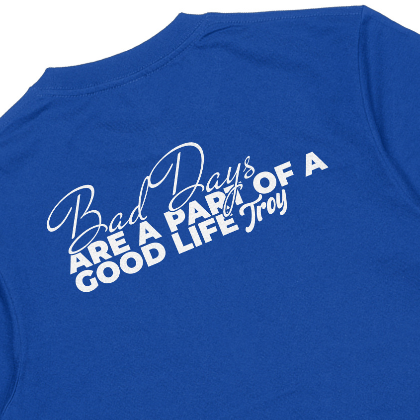 Troy Company Tshirt Royal Blue Bad Days - Kaos Lengan Pendek Kaos Biru Benhur MTD 3149