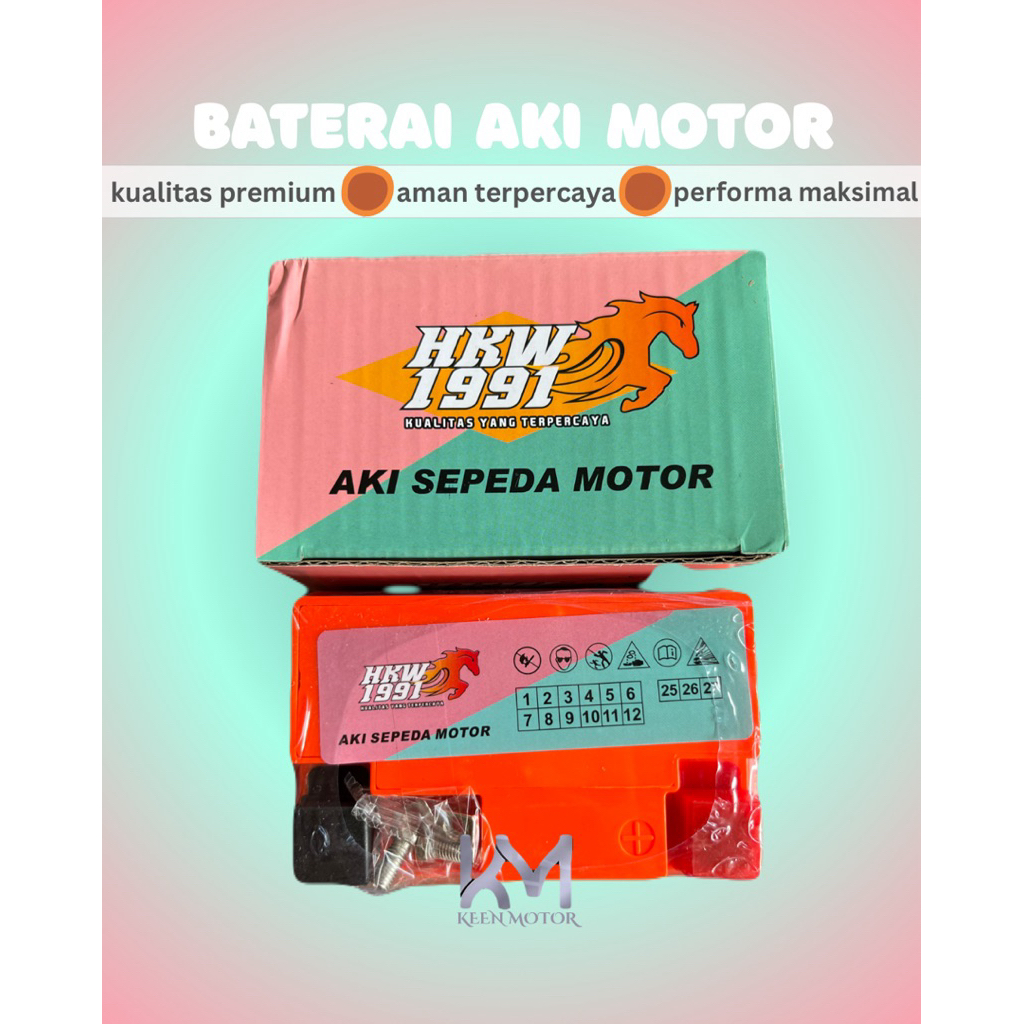 BATERAI BATERE AKI KARISMA MIO VARIO 125 BEAT FI SEPEDA MOTOR HKW1991