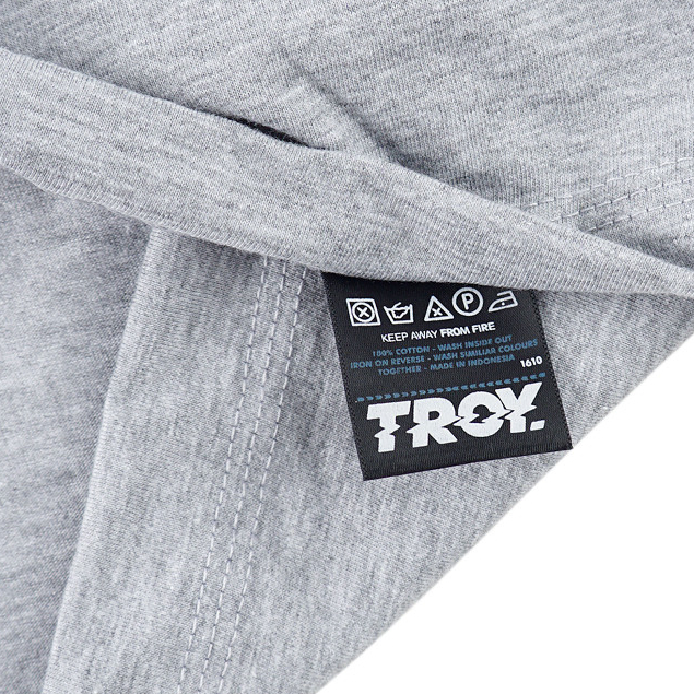 Troy Company Tshirt Grey Misty Sacred Flower - Kaos Lengan Pendek Kaos Abu Misty MTD 3255