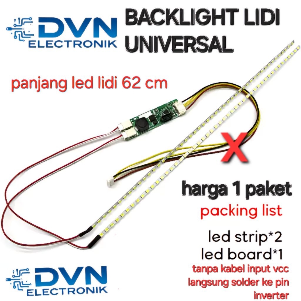 BACKLIGHT LED LIDI STRIP STRIPS UNIVERSAL MULTI PLUS INVERTER LAMPU TV BL KECIL SMD LED TV UNIVERSAL