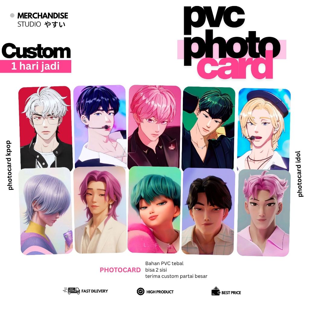 OZM3 - Photocard PVC Plave - Gambar Bamby Hamin Yejun Eunho Noah - Bahan Premium Tebal Glossy - Kual