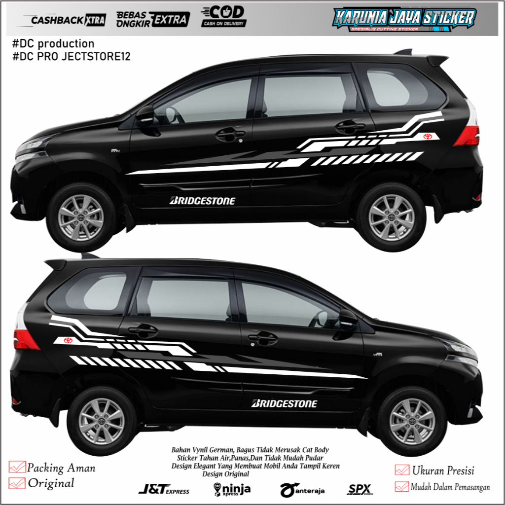 NEW Sticker stiker mobil toyota AVANZA striping sticker mobil AVANZA minimalis