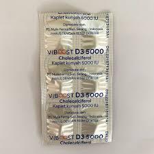 VIBOOST D3 5000 VITAMIN 1 STRIP ISI 6 KAPLET KUNYAH