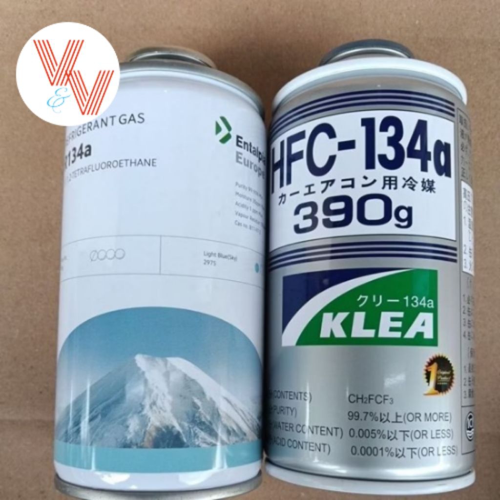 Klea gold & entalpia europe HFC 134a/R134a/R134/R 134,refrigerant kaleng,390 gram harga/kaleng