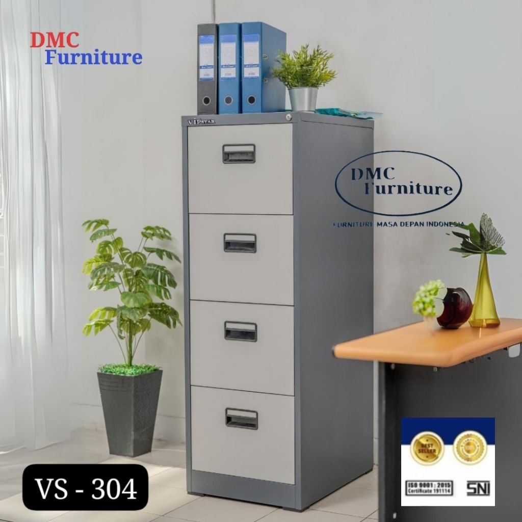 Lemari Arsip 4 laci Filling Kabinet 4 susun Lemari arsip VIP STAR VS 203