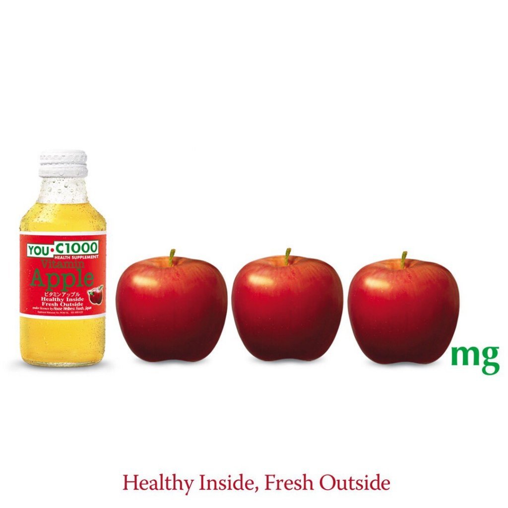 YOU C 1000 140ML BOTOL KACA LEMON, MANGO, ORANGE, APEL MINUMAN KESEHATAN VITAMIN C LEMON, MANGGA, JE