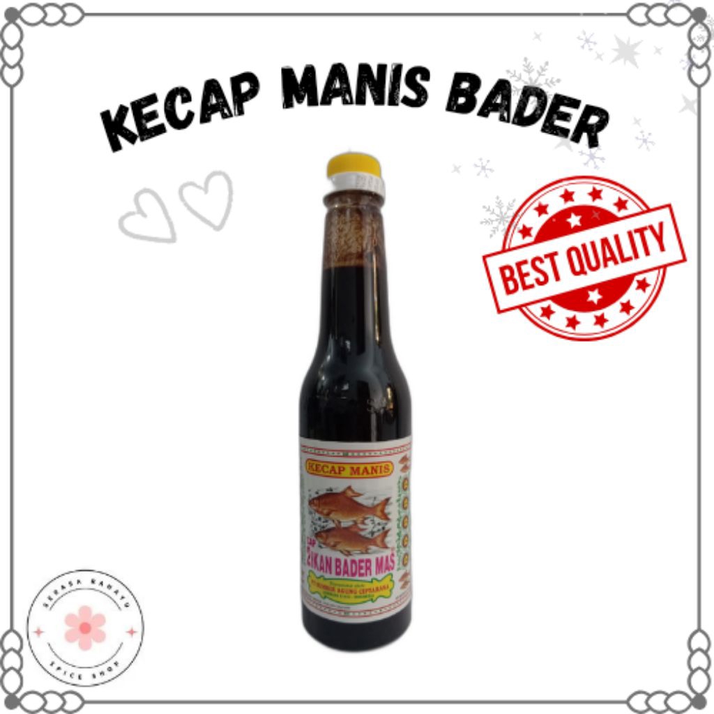 Kecap Bader | Kecap Manis Cap 2 Ikan Bader Mas 600ml | Kecap Bader Besar