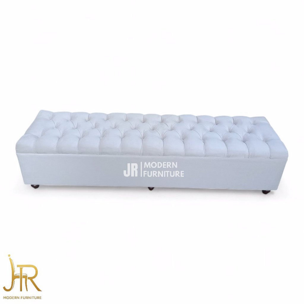 Puff Sofa Stool Bench 180 cm Sofa Bangku Panjang Rangka Kayu Jati | JR MODERN FURNITURE