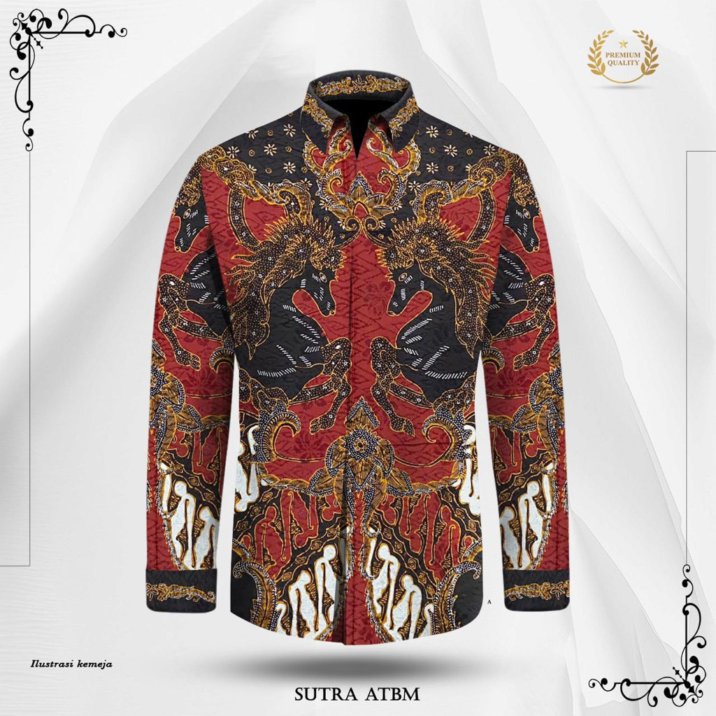 KAIN BATIK TULIS SUTRA ATBM POLA KEMEJA PREMIUM- BY58